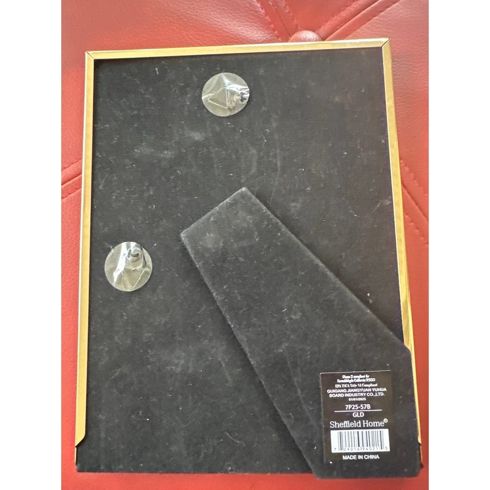 Sheffield Home Gold Hammered Pleated Picture Frame 5x7 7P25-57B GLD/Chunky/Glam